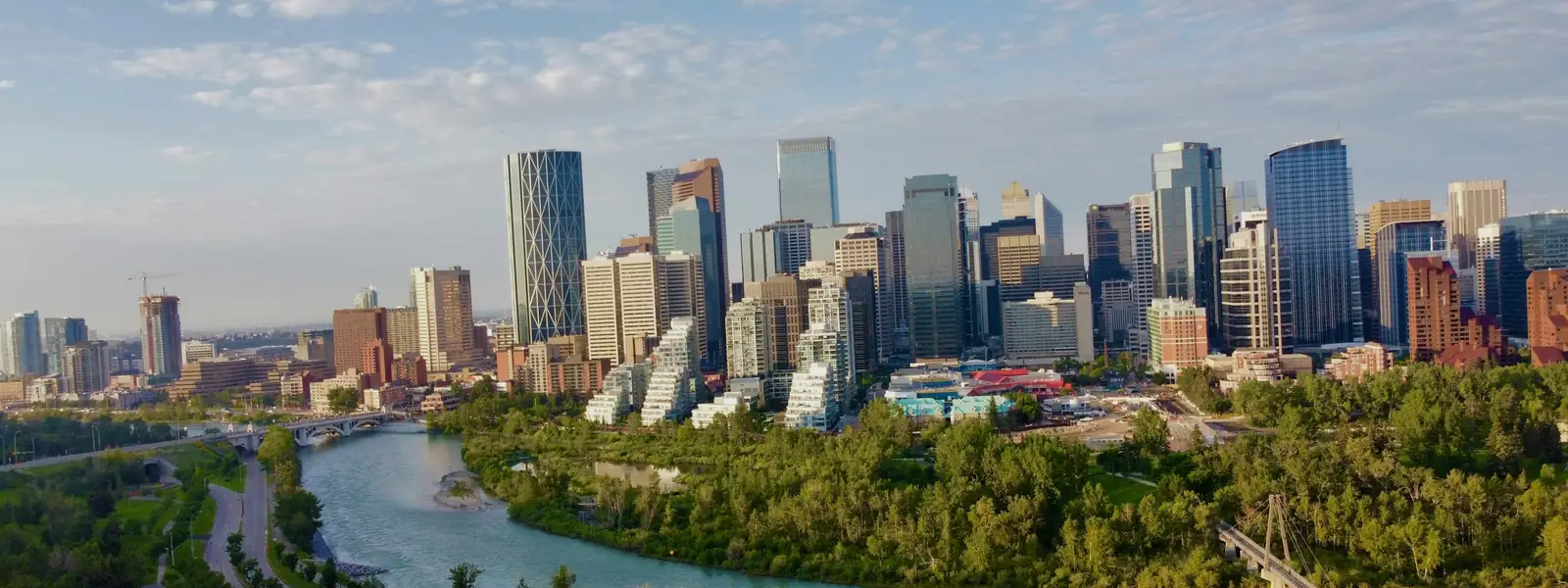 Calgary skyline above the Bow River