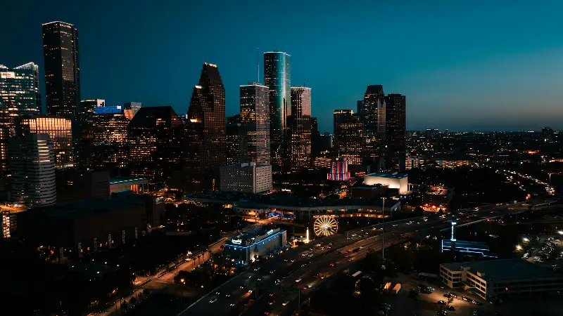 Houston skyline at night