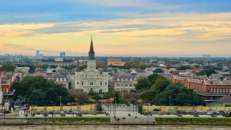 St. Louis Cathedral and Jackson Square in New Orleans