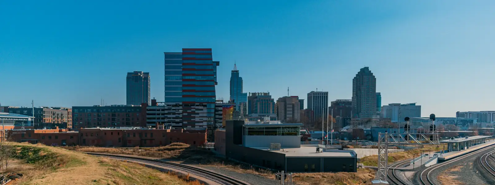 Raleigh skyline from the Boylan Bridge