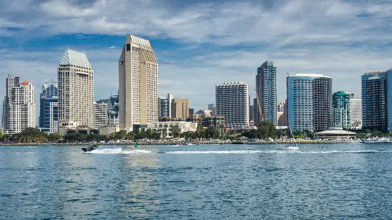 San Diego skyline across the bay